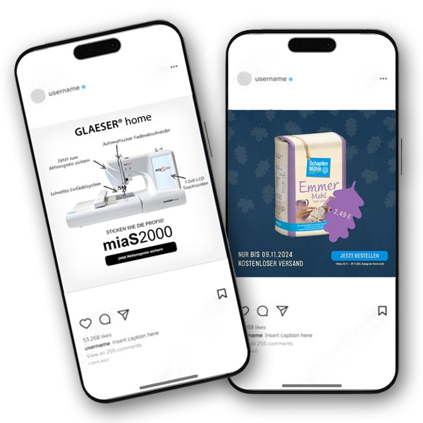 Bild von einer Social Ads Kampagne als Leistung unserer Online Marketing Agentur