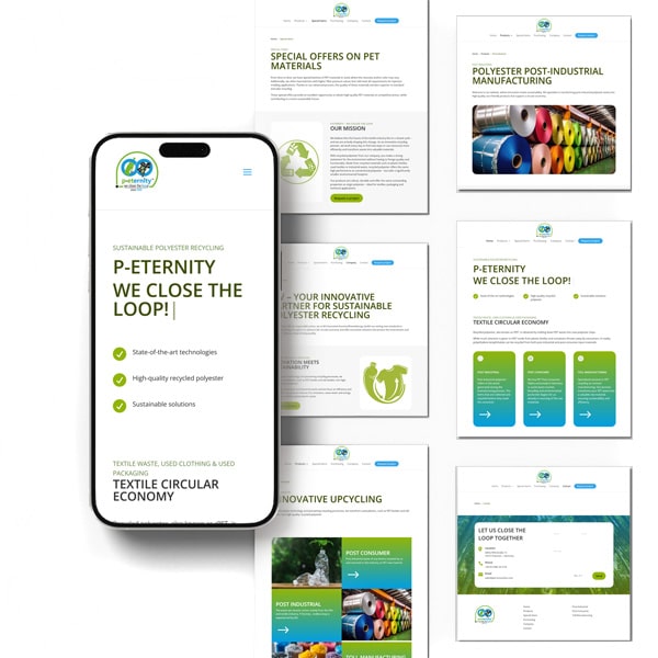 Screendesign / Webdesign: Bild mit einer Website auf einem Smartphone