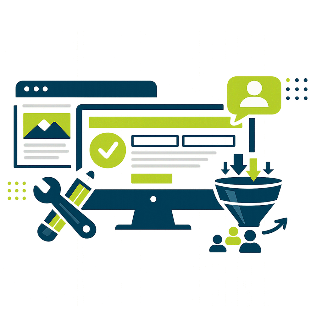 website-leadoptimierung Symbolbild für Digitalstrategie als Beispiel für die Leistungen einer Webagentur